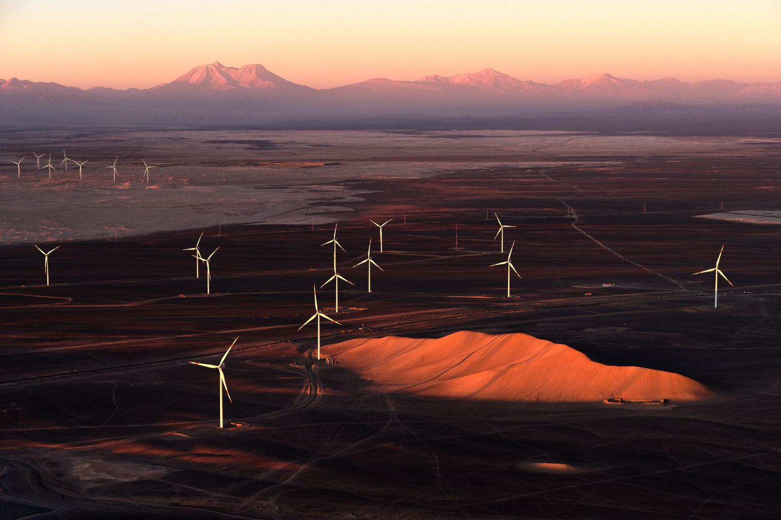 Valle de los Vientos wind farm,...ng in the High Desert of Chile 