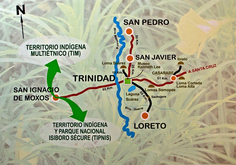 The Mojos Project - A Map of the Beni Area.
