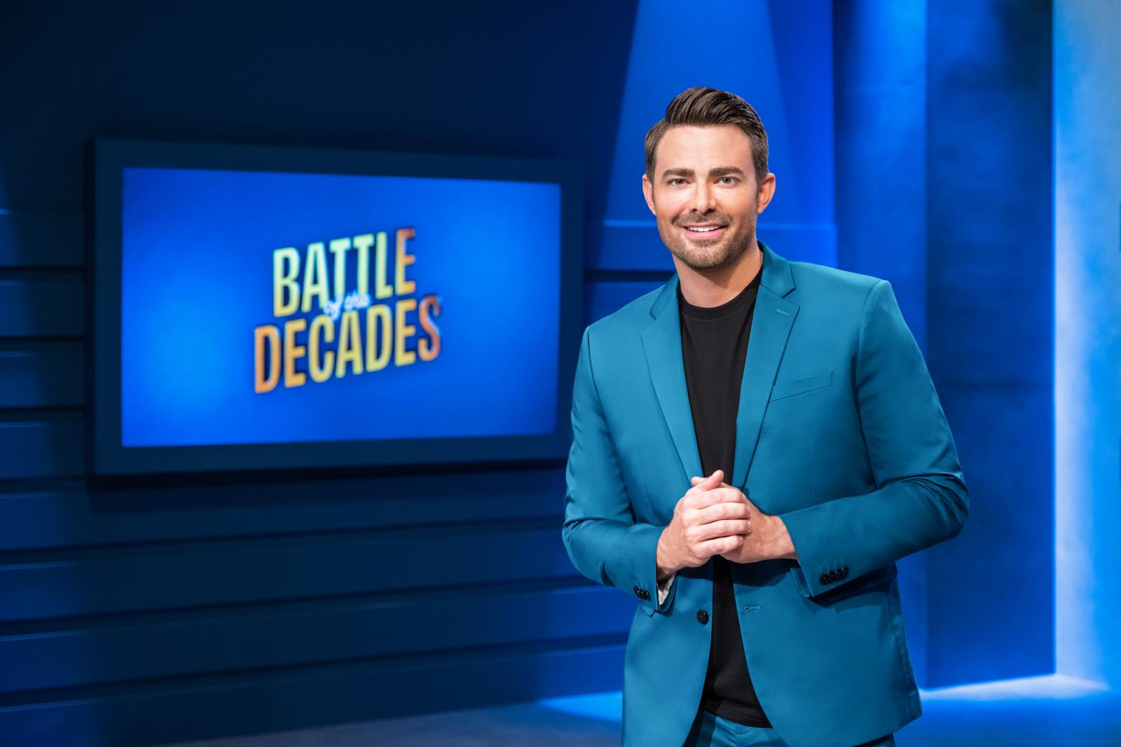 Image from On Set - Host Jonathan Bennett, as seen on Battle of the Decades,...