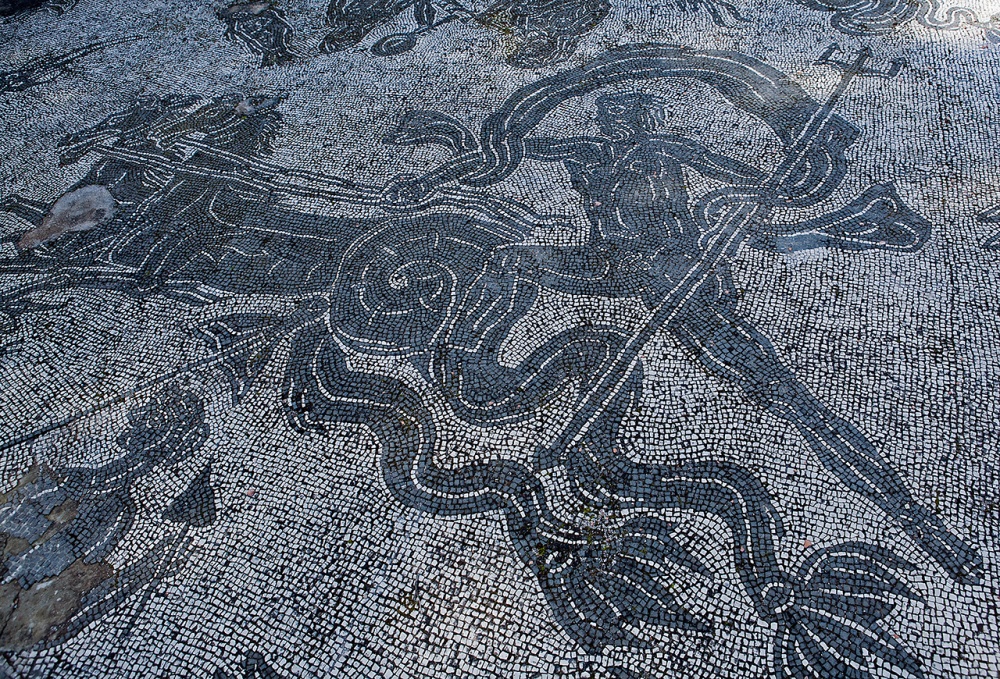 Park Life - A well preserved mosaic at Villa Palombara.