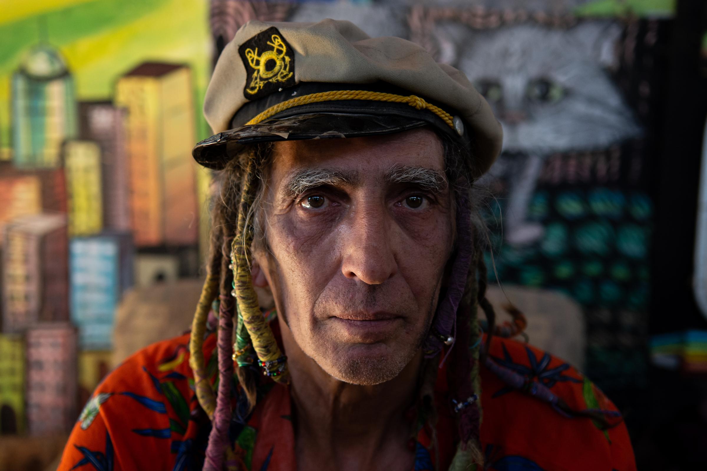 PHOTOGRAPHS - Jack Two Horse is the founder of Slab City Radio, a...