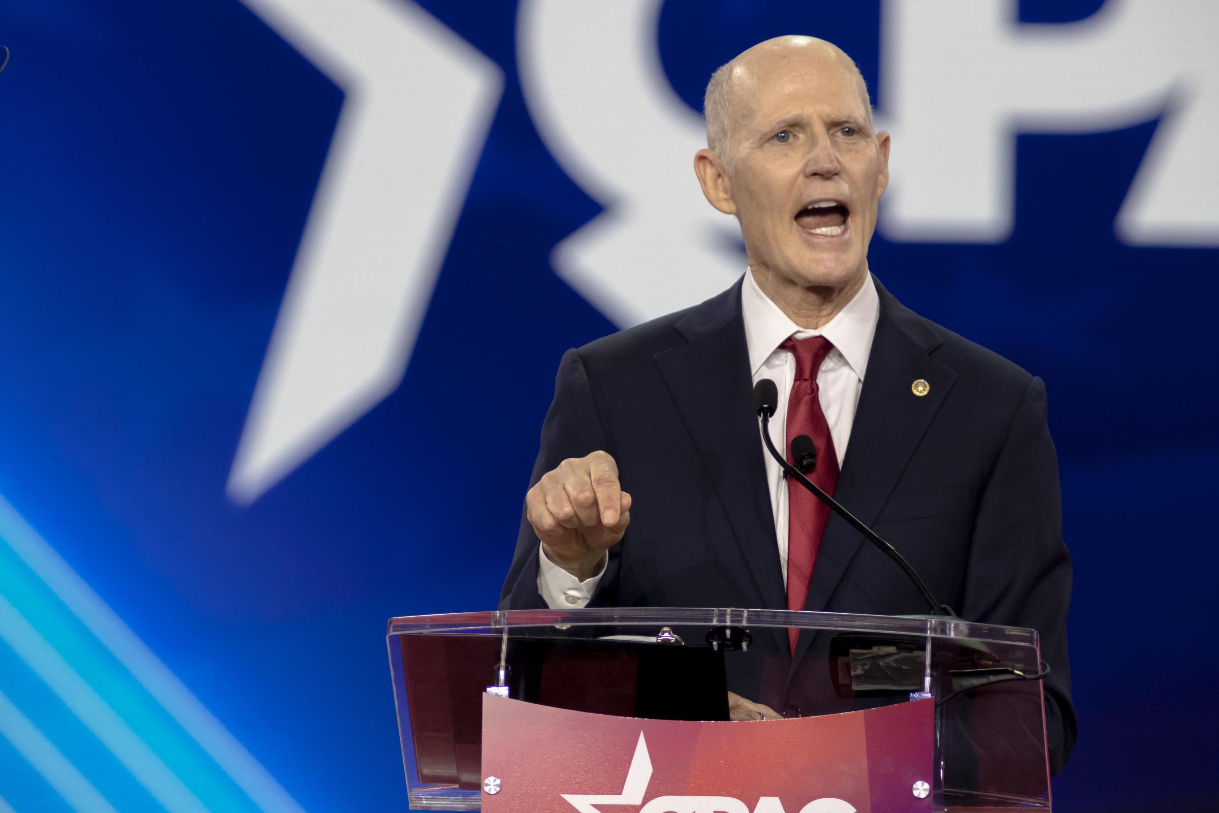 The Conservatives - U.S. Senator Rick Scott, speaks to an audience at the...