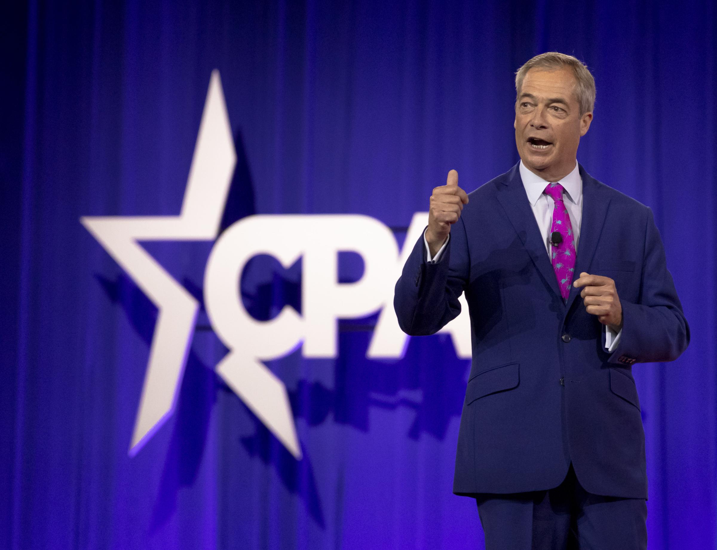 The Conservatives - Nigel Farage, Host of Farage, GB News, Speaks to CPAC...