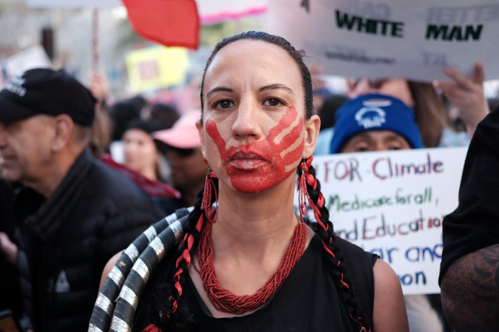 Image from REPORTAGE - LOS ANGELES, CALIFORNIA - JANUARY 18: An activist...
