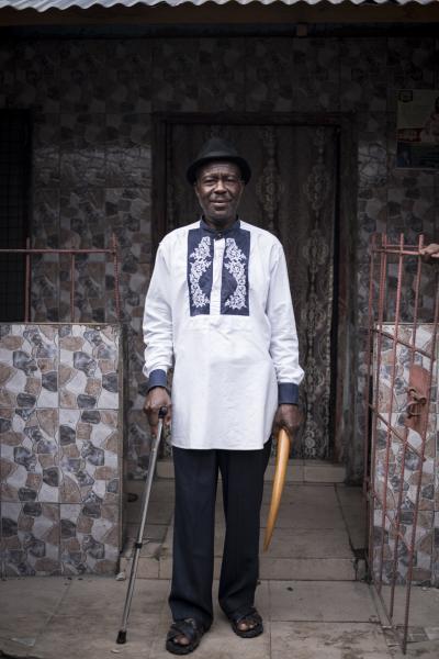 Unusual Niger Delta - Chief of Firisika Polo, Samuel Abibo, poses for a...