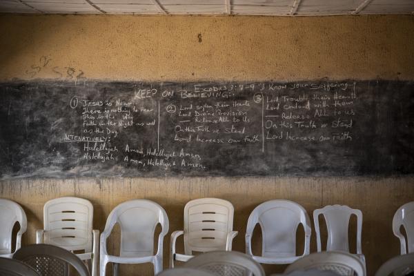Image from The Negotiator - A classroom which was converted to a prayer room by...