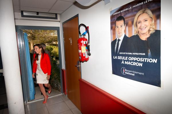 politics - France, Boulouris, 2022-06-16: Julie Lechanteux arrives...