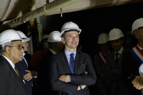 Olivier Dussopt, ministre des comptes publics est en visite dans le Var dans le cadre du suivi des investissement France Relance dans les batiments publics. Barjols, France, 23 septembre 2021 Barjols France