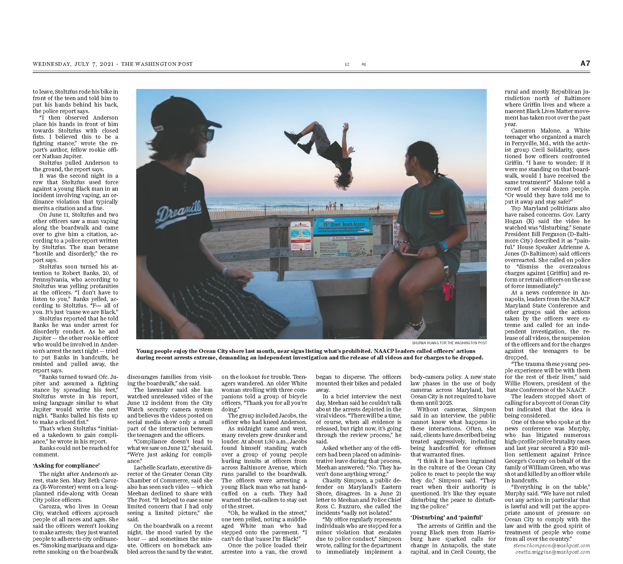 Image from Tear Sheets -    For  The Washington Post  Ocean City boardwalk:...
