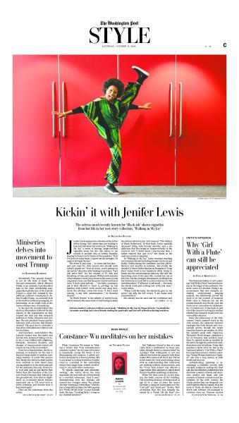 Image from Tear Sheets -    For  The Washington Post       Jenifer Lewis isn’t...