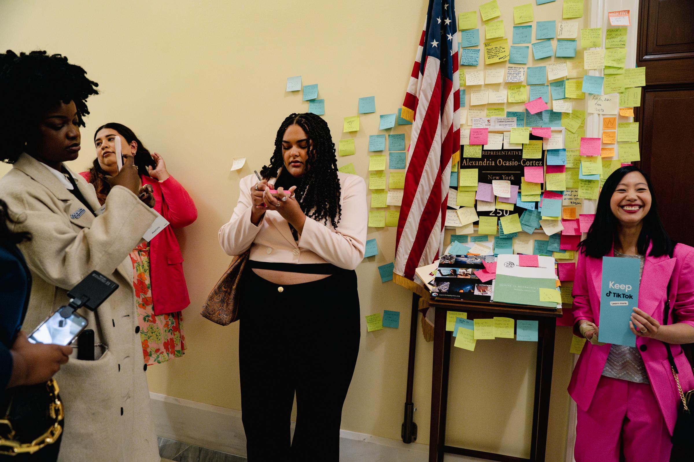 TikTok Stars Go On a D.C. Field Trip -  TikTok creators leave notes on the wall outside the...
