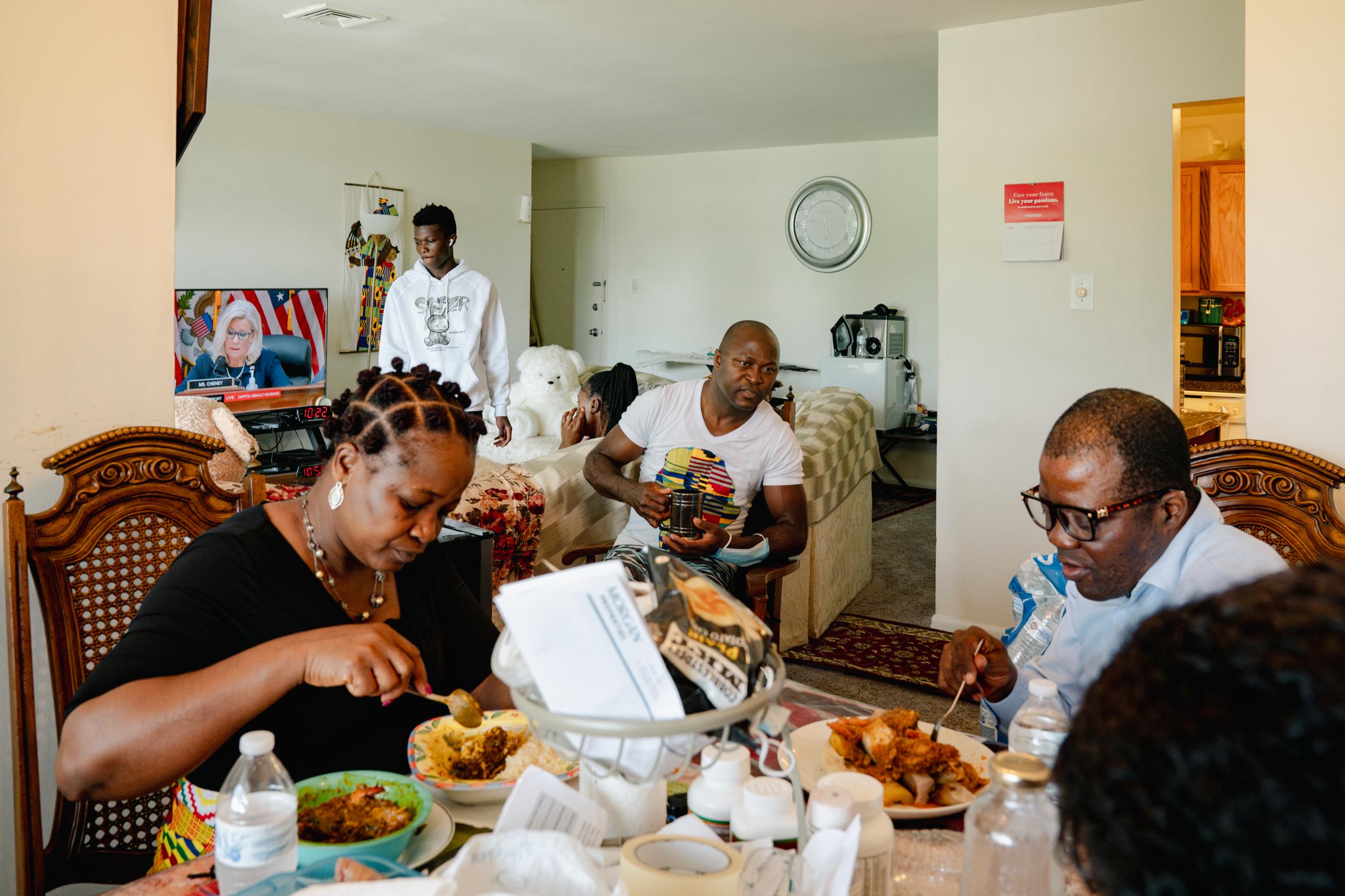 The Crisis Facing Nursing Homes, Assisted Living and Home Care for America’s Elderly -  Momah Walopaye hangs out with his family after an...