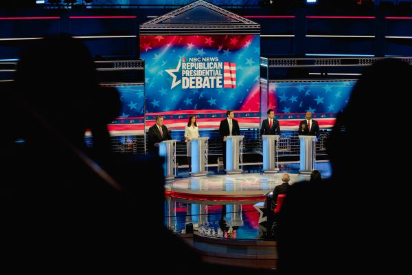 Image from Highlights from the Third 2024 Republican Presidential debate -  Republican presidential candidate and Senator Tim Scott...