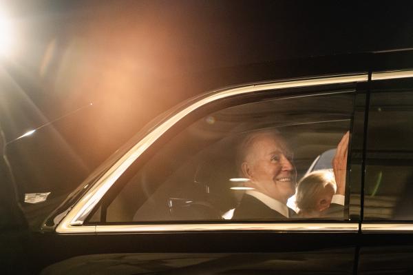 Image from The 2024 State of the Union Address -  U.S. President Joe Biden departs the White House in...