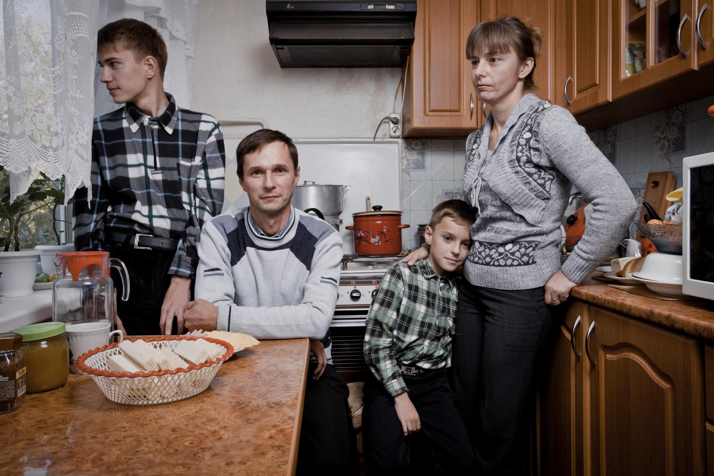 HOME - SLAVYANSK, UKRAINE, OCTOBER 19, 2014:
Yevgen Hutsman, 41...
