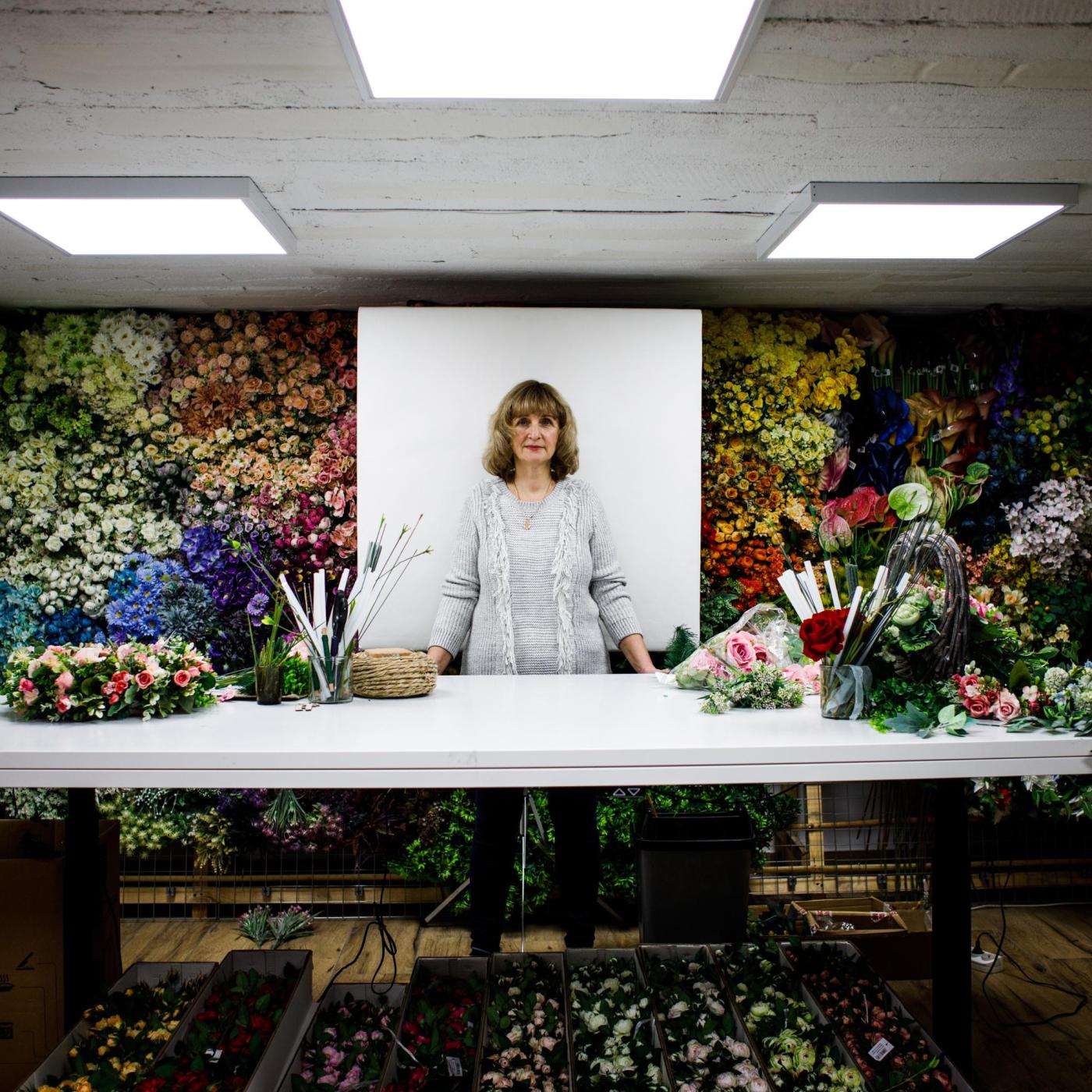 Portraits In Colour - Warsaw, Poland, January 2023:Natalya Holovko, 55, war...