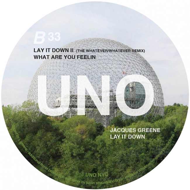 UNO! Records Album Art -  Jaques Greene, Lay It Down B Side Record Center 