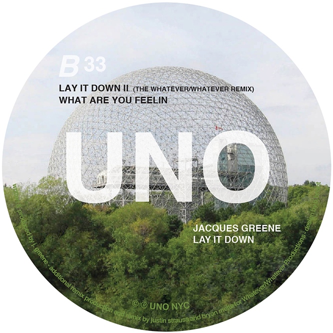 UNO NYC Records Album Art -  Jaques Greene, Lay It Down B Side Record Center 
