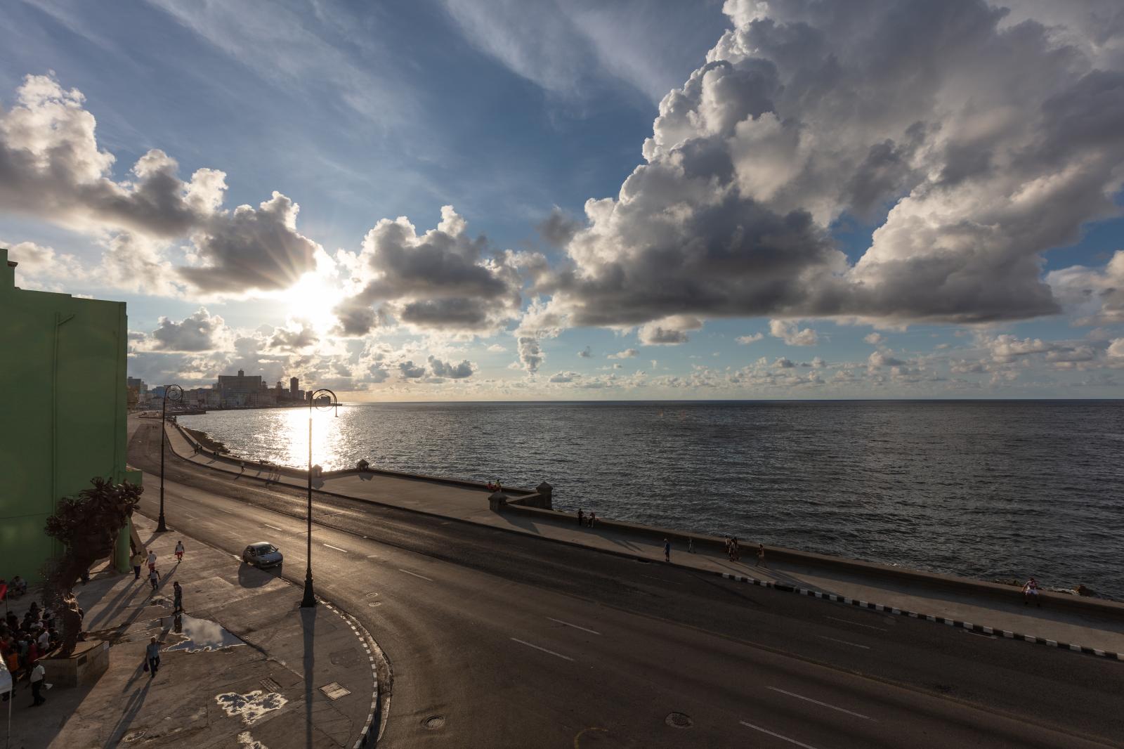 View of the Malecon at Sunset