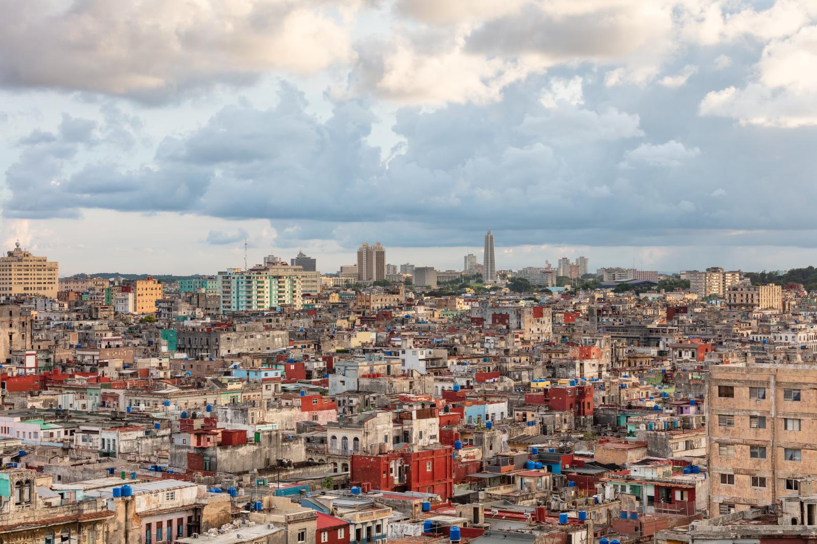 View of Havana from the Malecon towards the Marti Monument