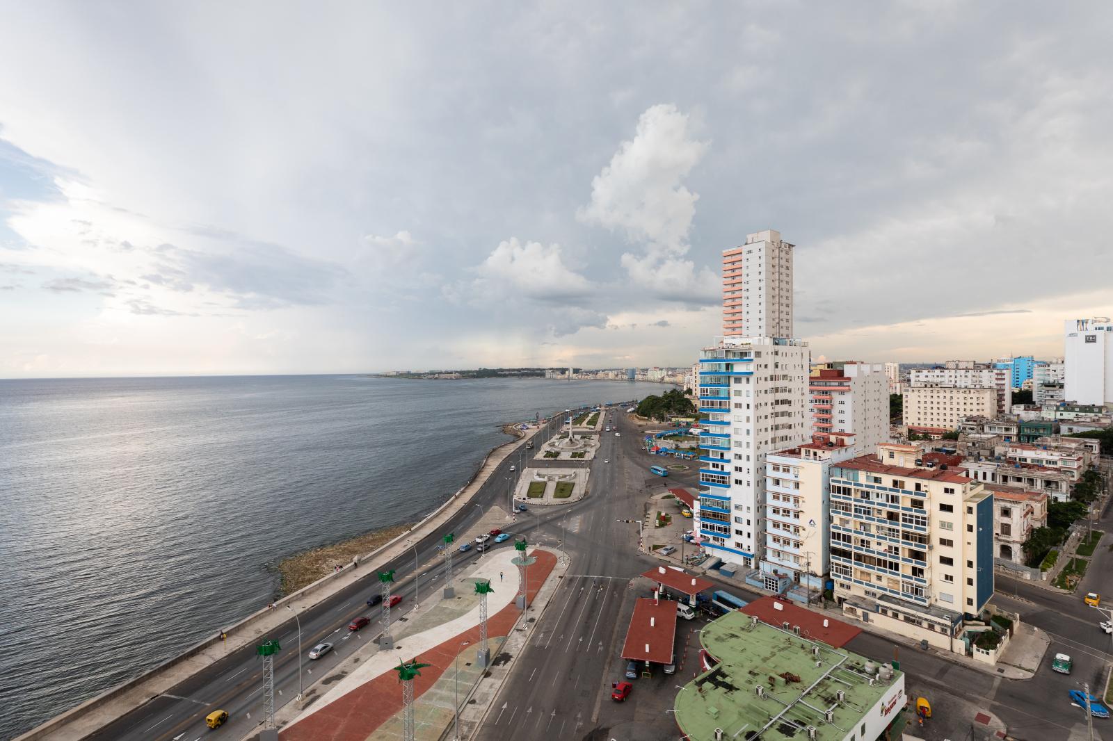 View of the Malecon, skyline