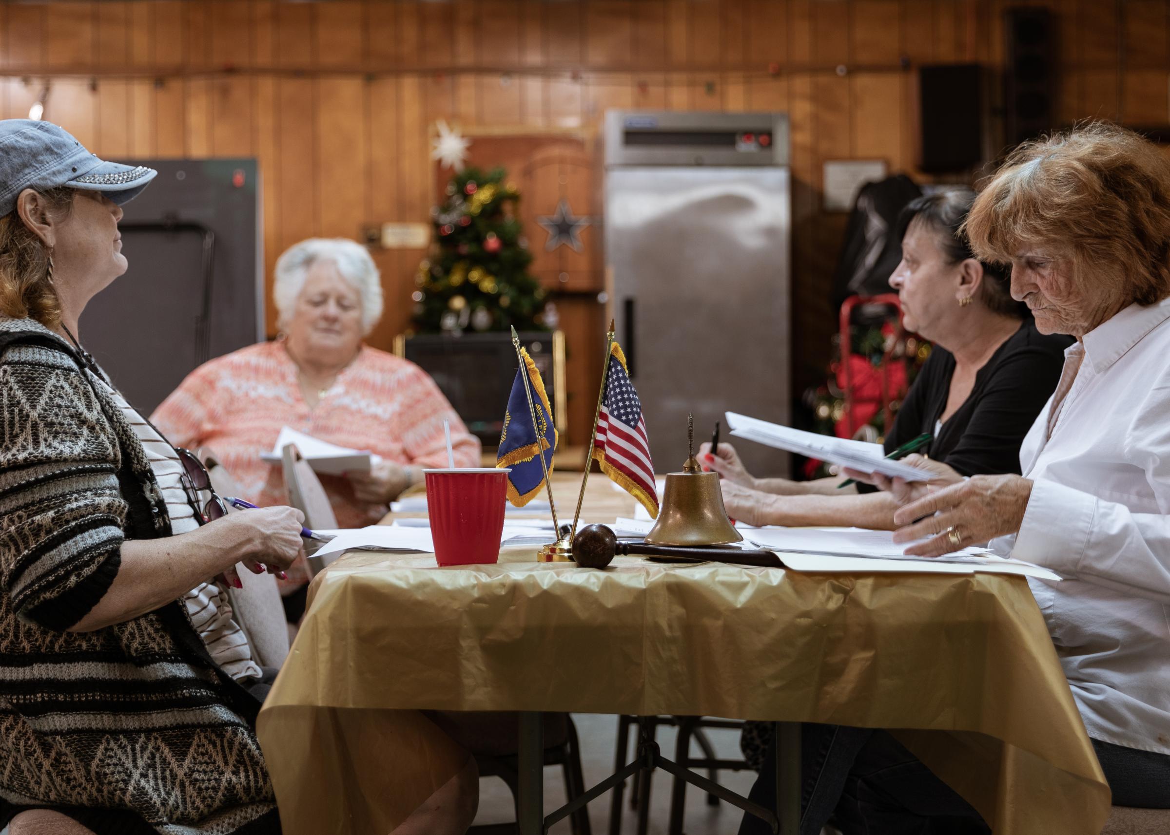 Post 67 - A convening of the Women&rsquo;s Auxiliary for a monthly meeting.  