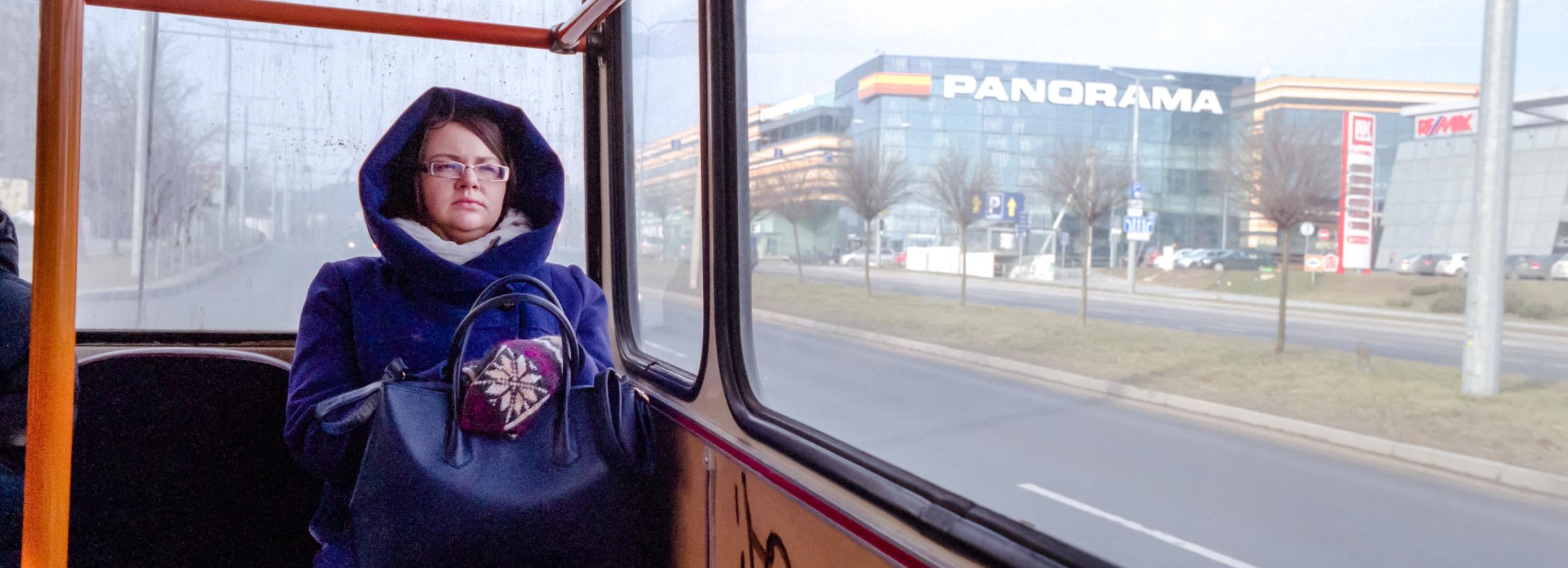 Season For The Brave - A Passenger on the number 9 trolley bus. Vilnius  