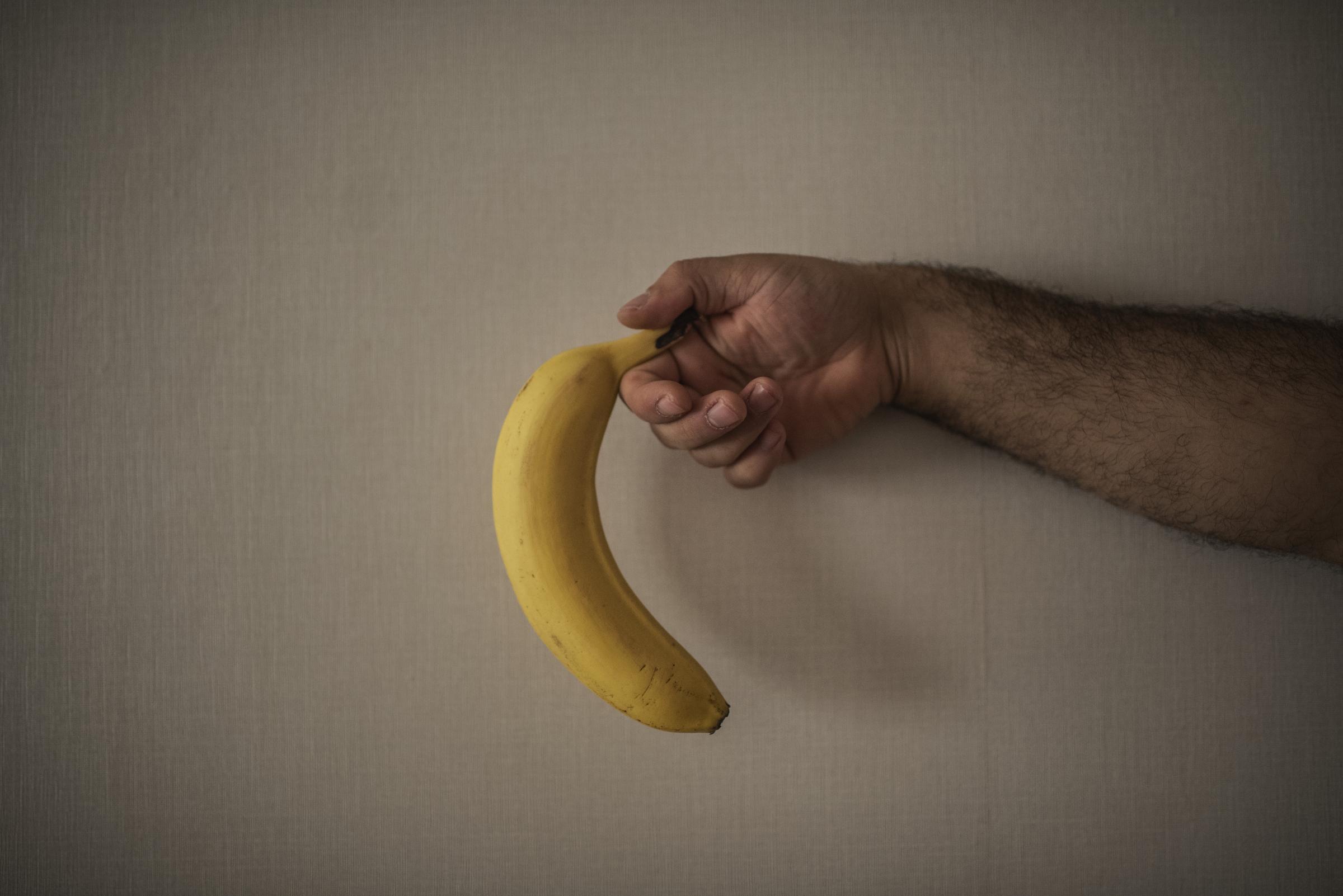 Queer in Iraq - In a non disclosed location M. shows a banana. This fruit...