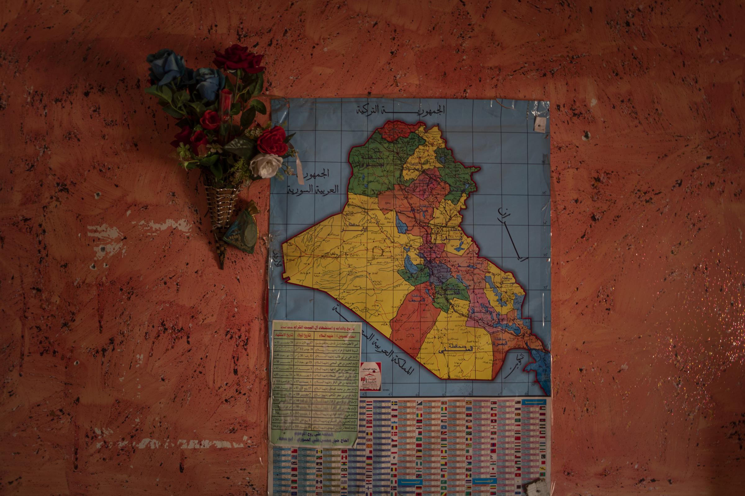 EWIPA Iraq - On 3 March 2022. Basra, Iraq. An Iraqi map is displayed...