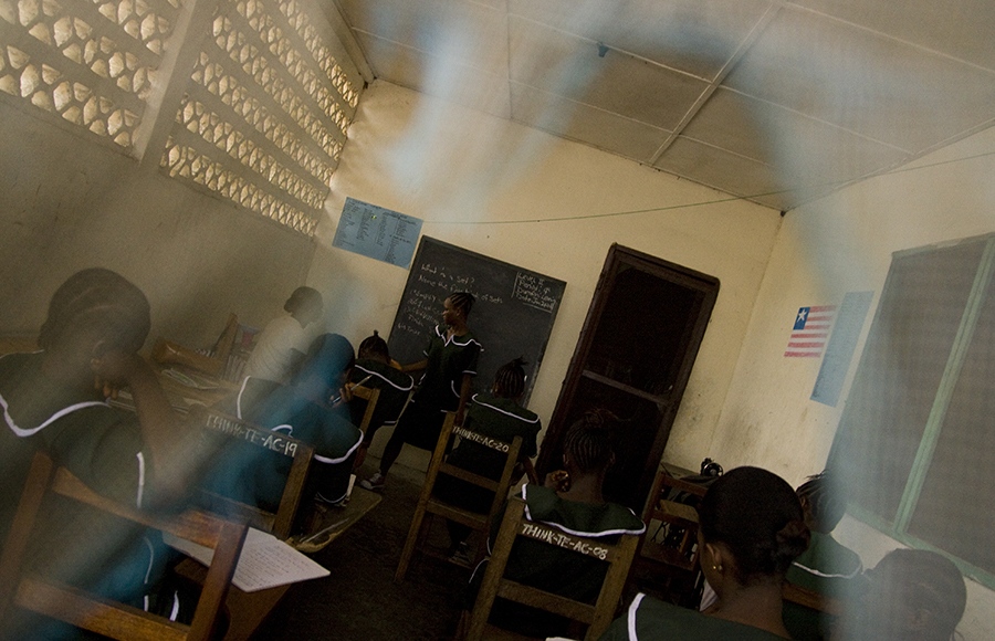 Child rape in Liberia -    A school for abused girls in Monrovia, Liberia. Many...