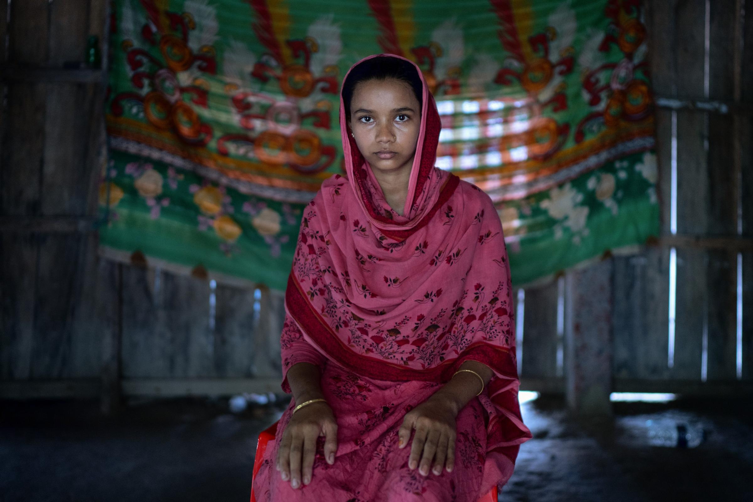 Child marriage in Bangladesh - Marufa Khatun, 14, recetly gave birth. She was married at...