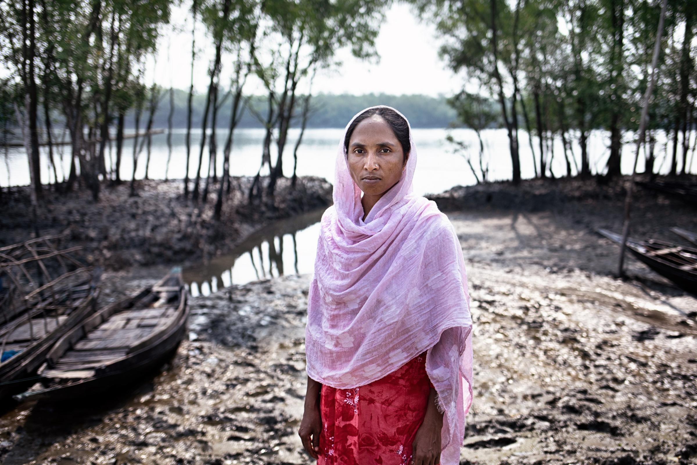 Portrait  - Selena Parvin lives near mangrove forest Sundarban with...