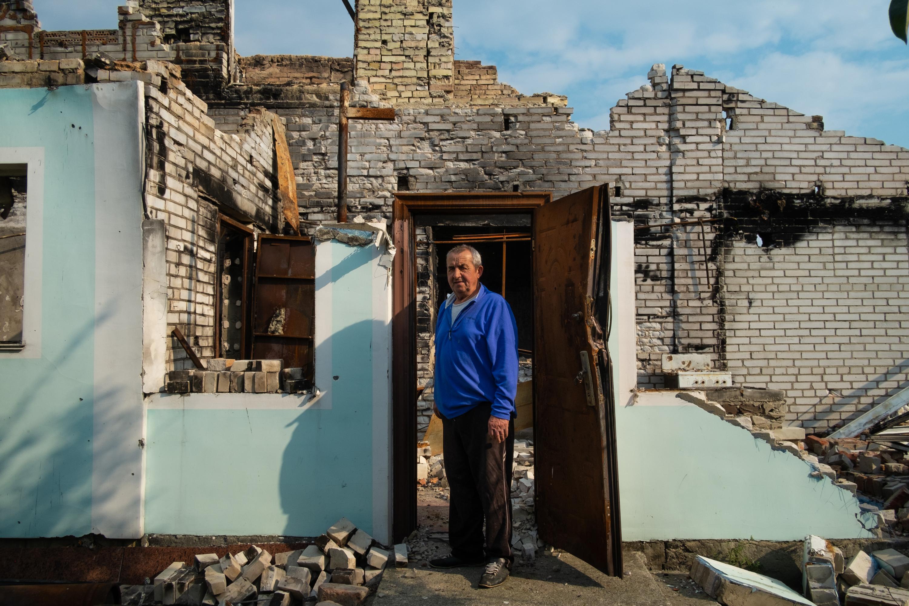 THE RETURN OF VIKA -   A neighbour who lost his house. The Russian army fired...