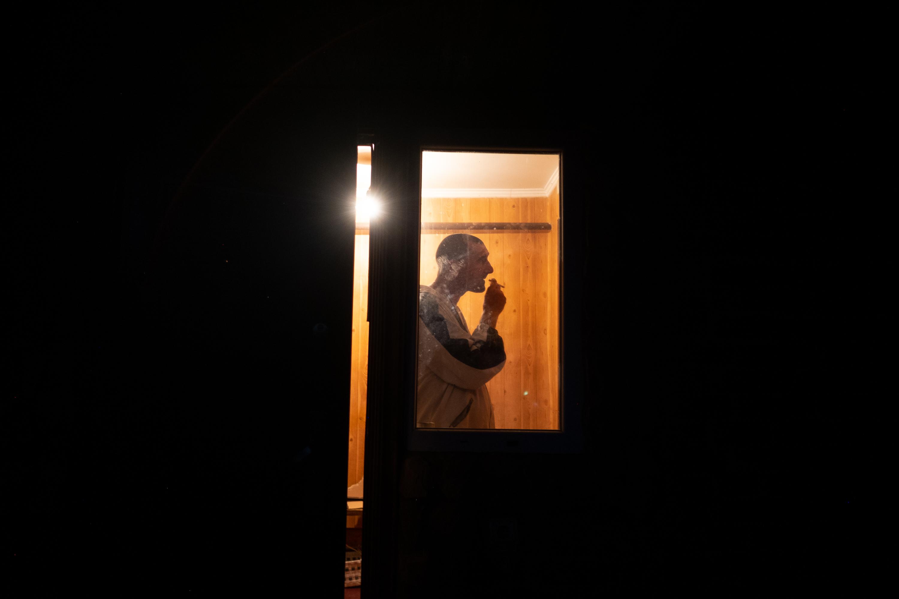 THE RETURN OF VIKA -   Vika's father smoking inside the house. He turns on...