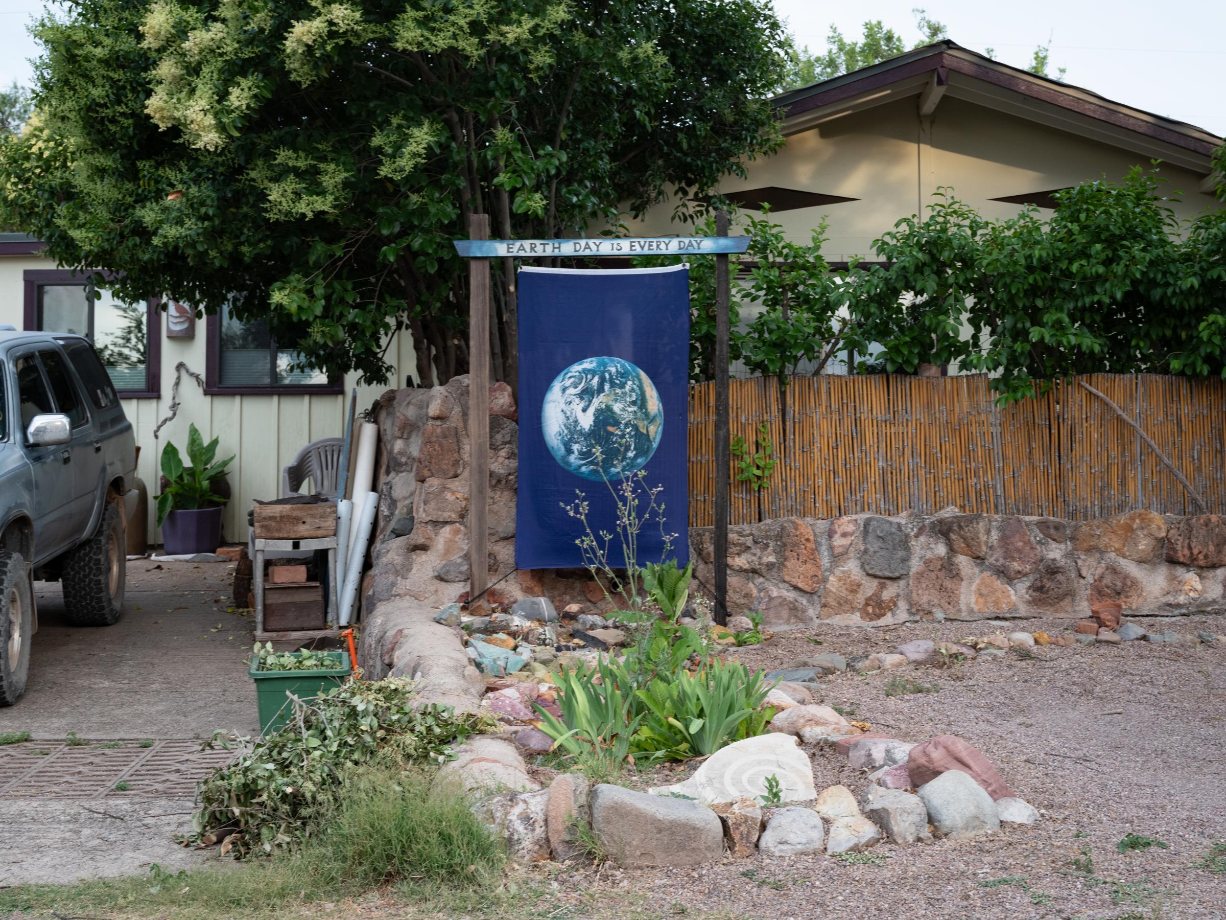 Saving the Patagonias - The Intercept - A flag outside Carolyn Shafer’s home in Patagonia,...