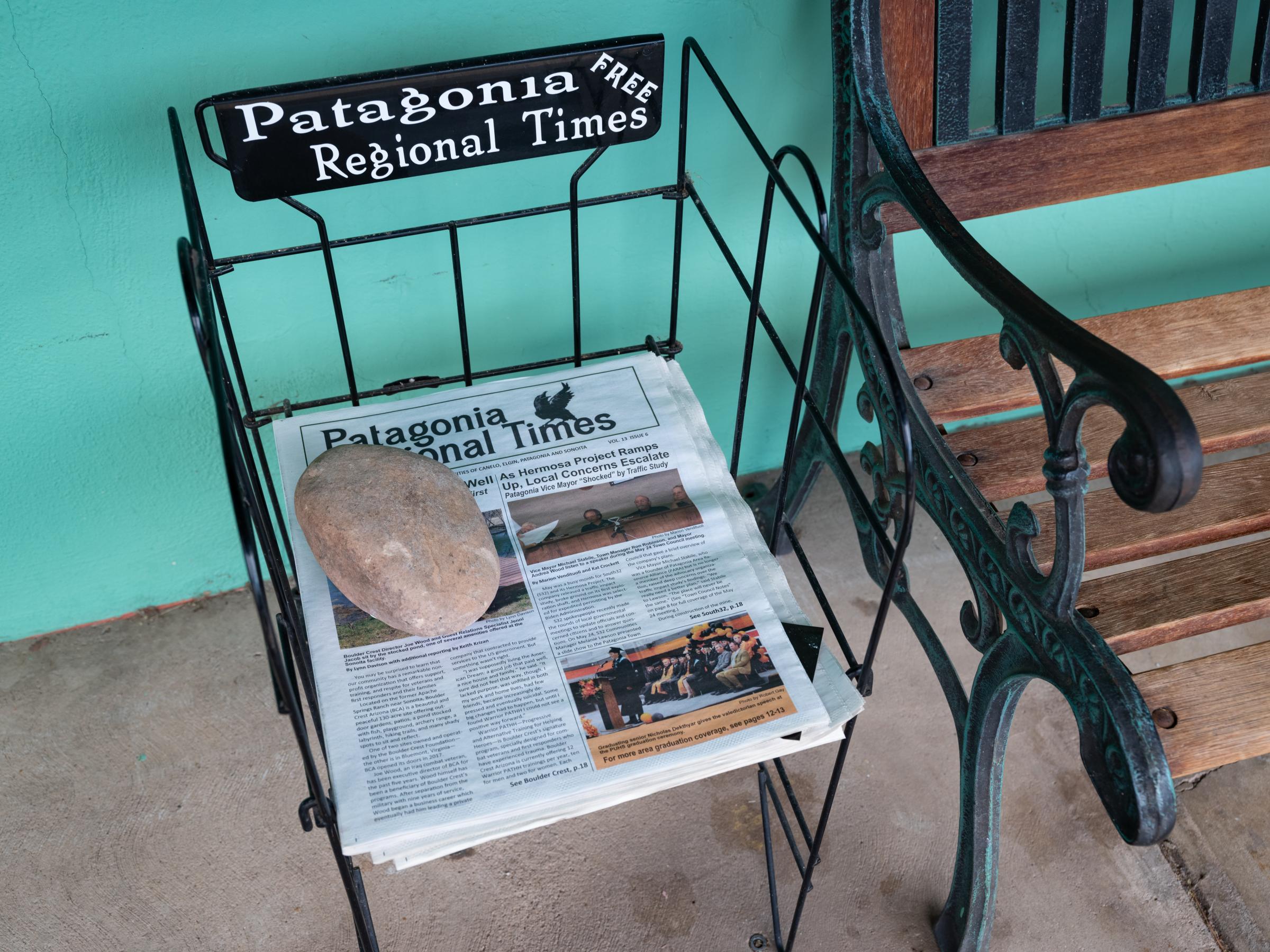 Saving the Patagonias - The Intercept - The front page of the Patagonia Regional Times includes a...