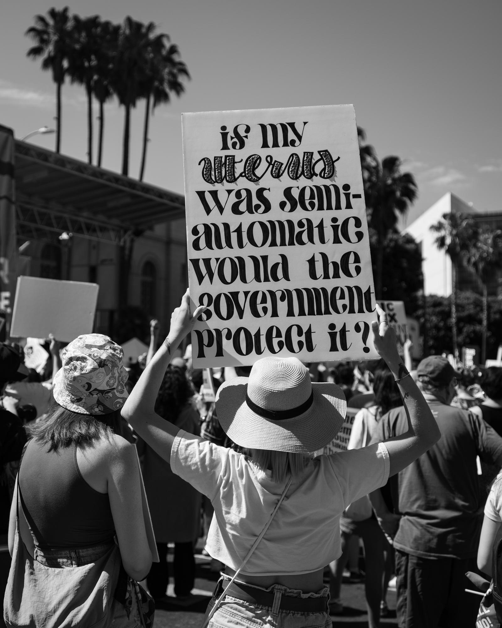 Politics + Protest - March for reproductive rights at City Hall. Los Angeles,...