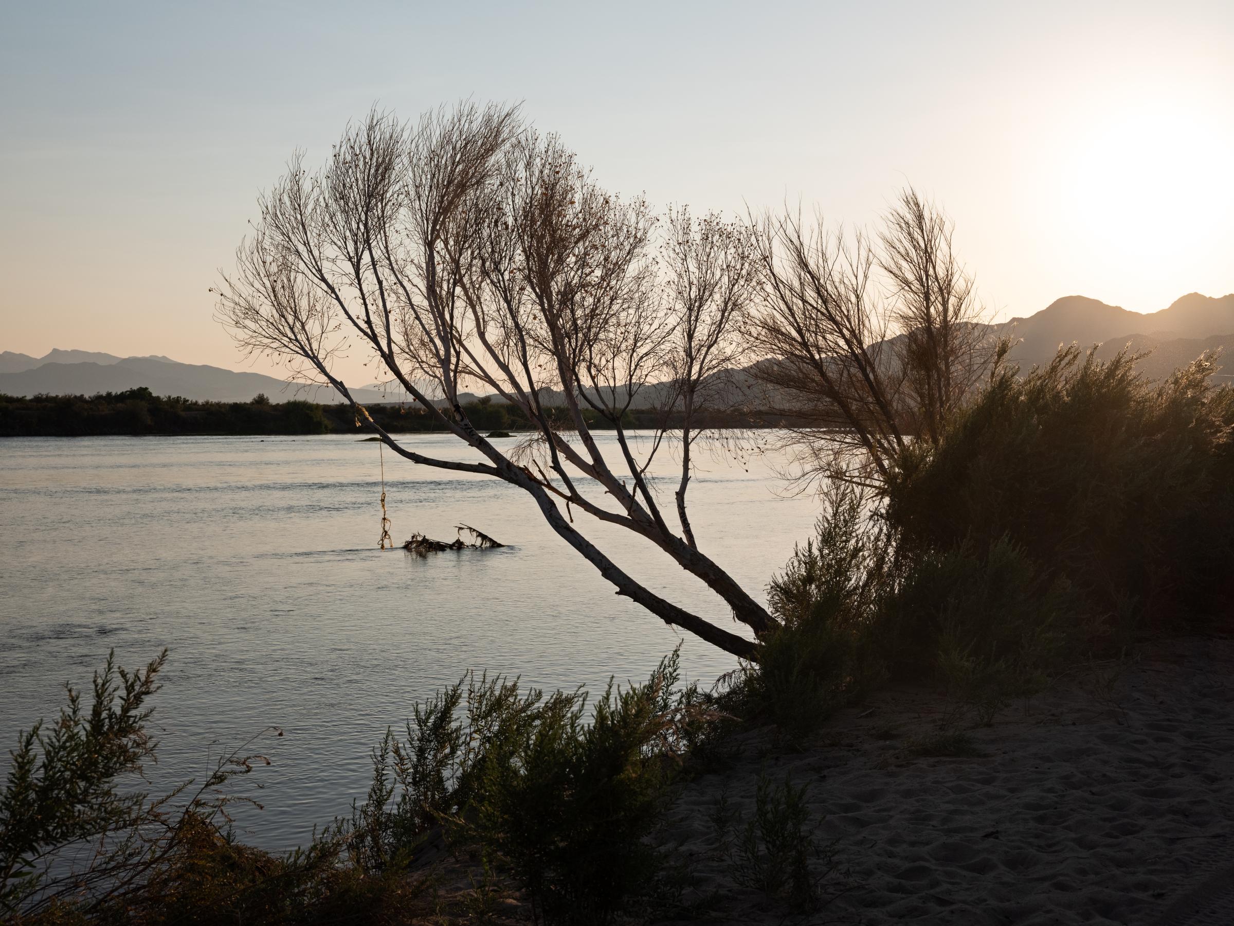 Irrigation Innovation - Bloomberg Businessweek - Sunset along the Colorado River.  CRIT Farms, Colorado...
