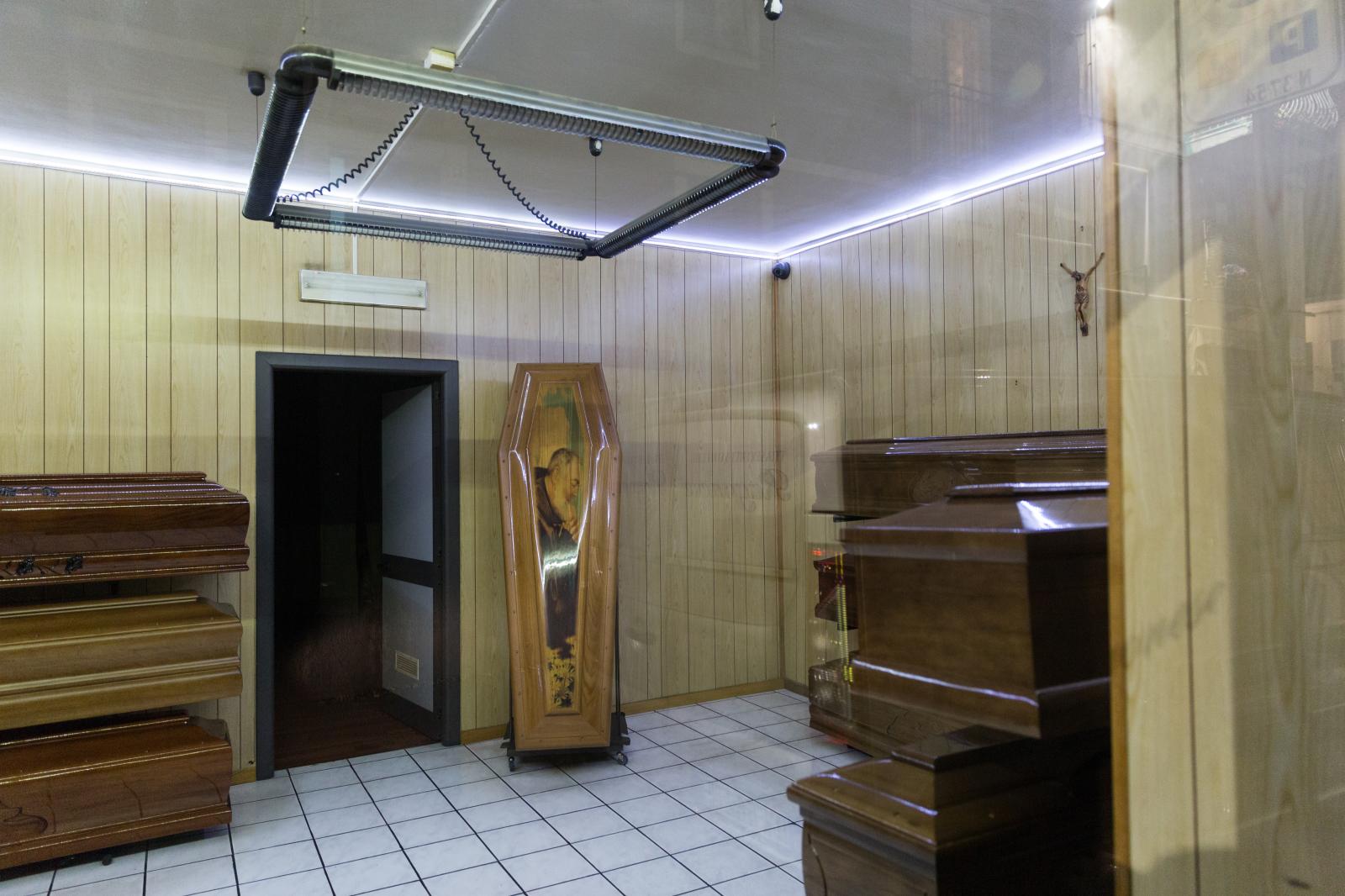 Coffins on Display