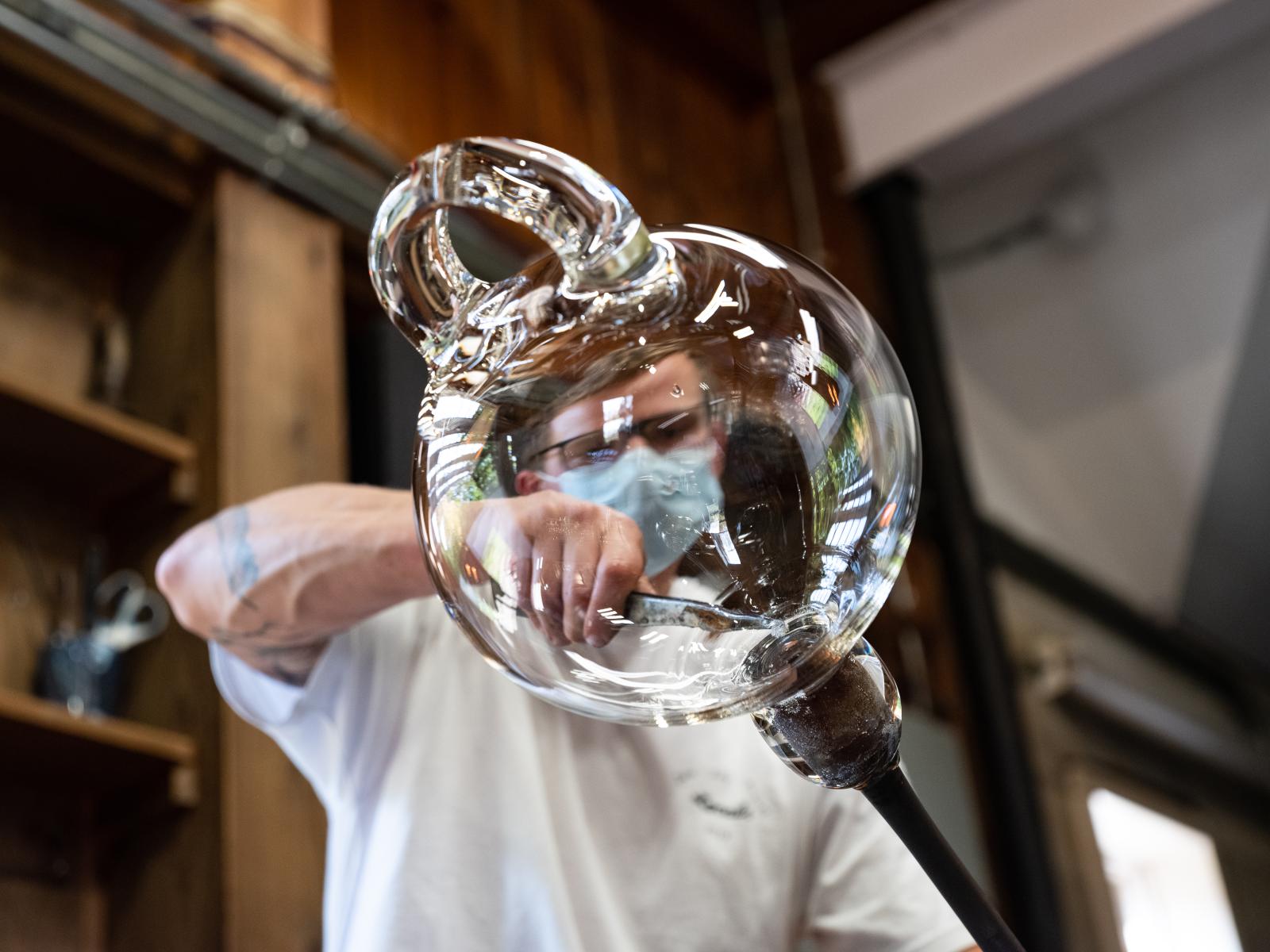 Wil Blowing Glass