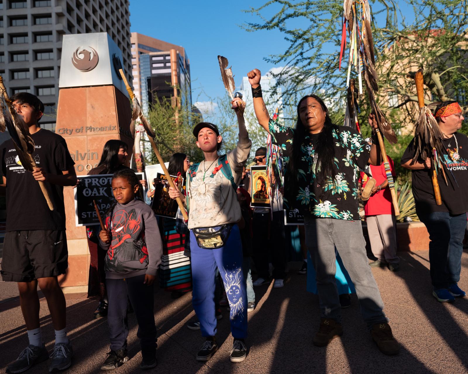 March from Civic Space Park to ... the Oak Flat case. Phoenix USA