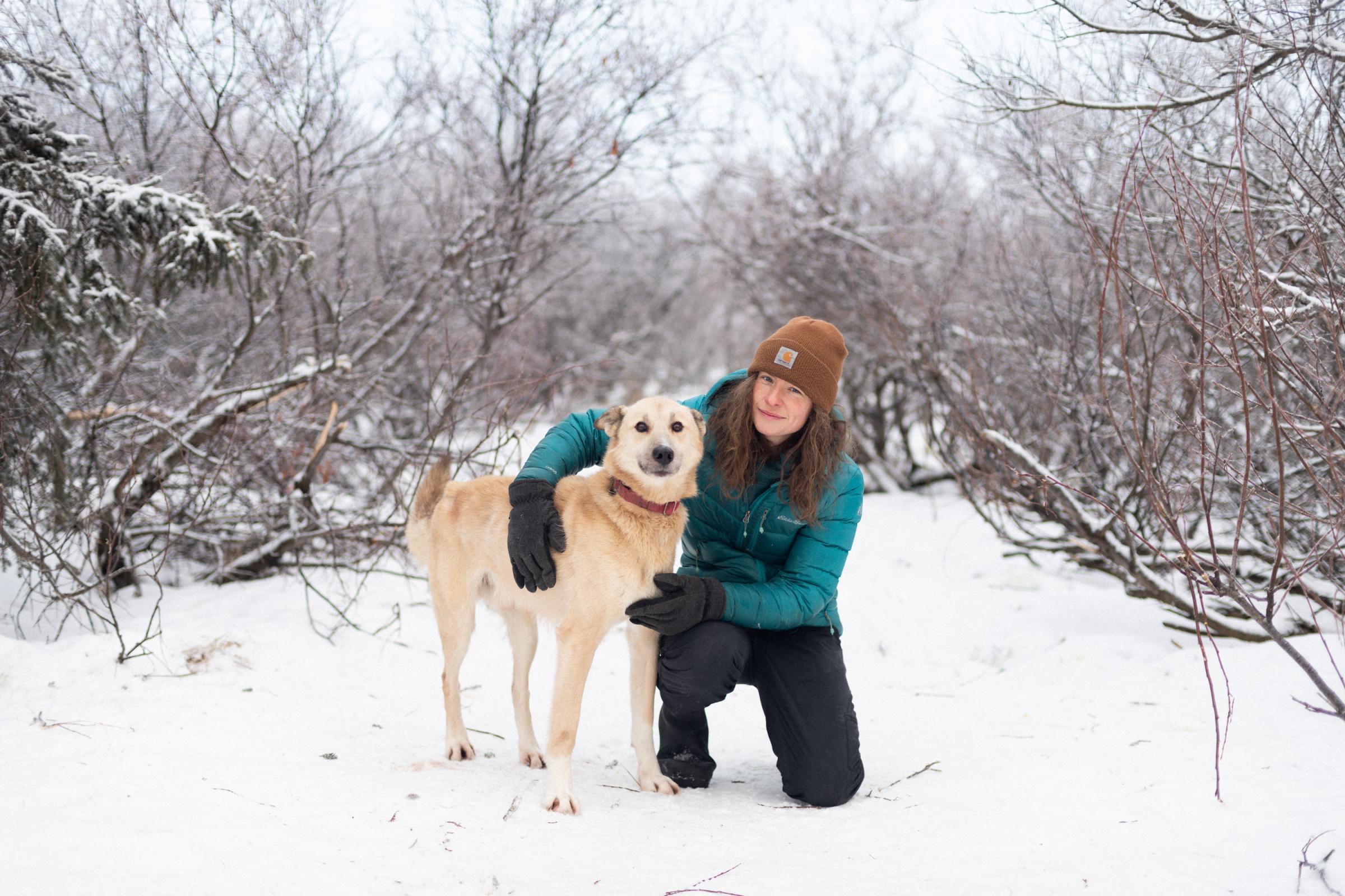Mushing on the Kuskokwim - High Country News - Musher Twyla Elhardt poses with her dogs on January 6,...