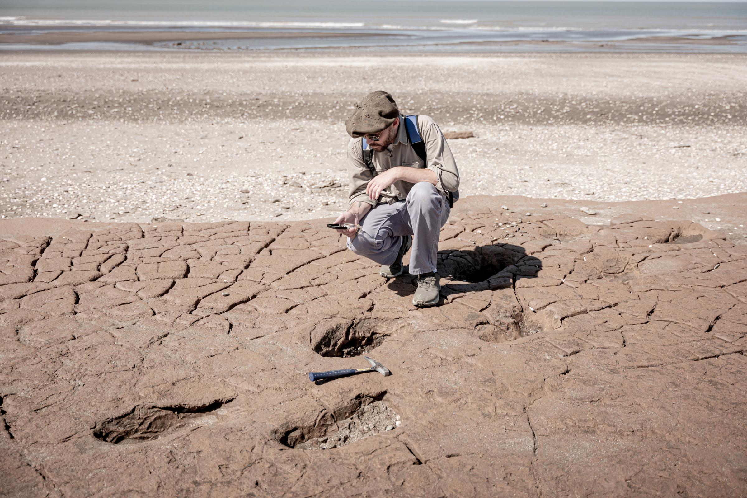 Finding Darwin - Geologist Maximiliano Rueda is responsible for mapping...
