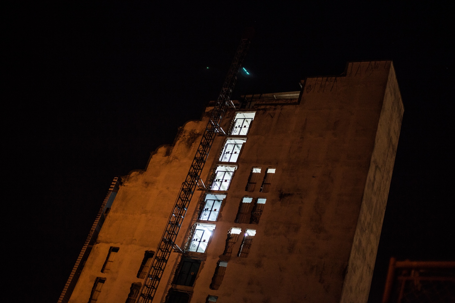 10 seconds -  An empty building next to The Fluxo where the state...