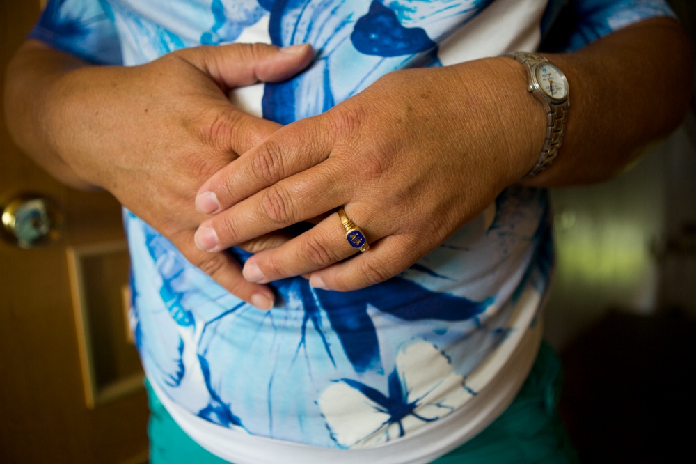 Mother for Hire -  Antonina Patoka, age 49, wears the ring gifted to her by...