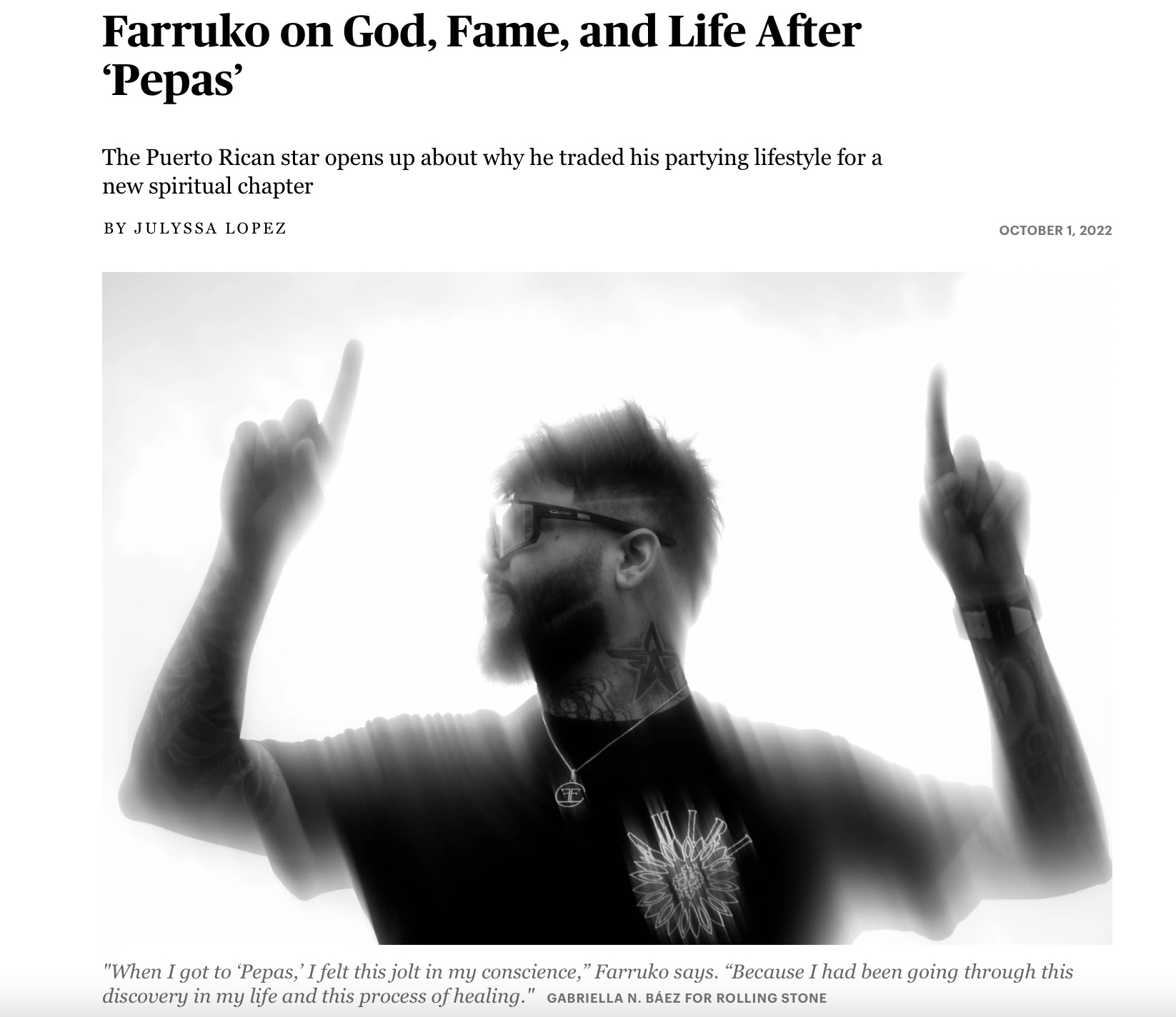Farruko for Rolling Stone