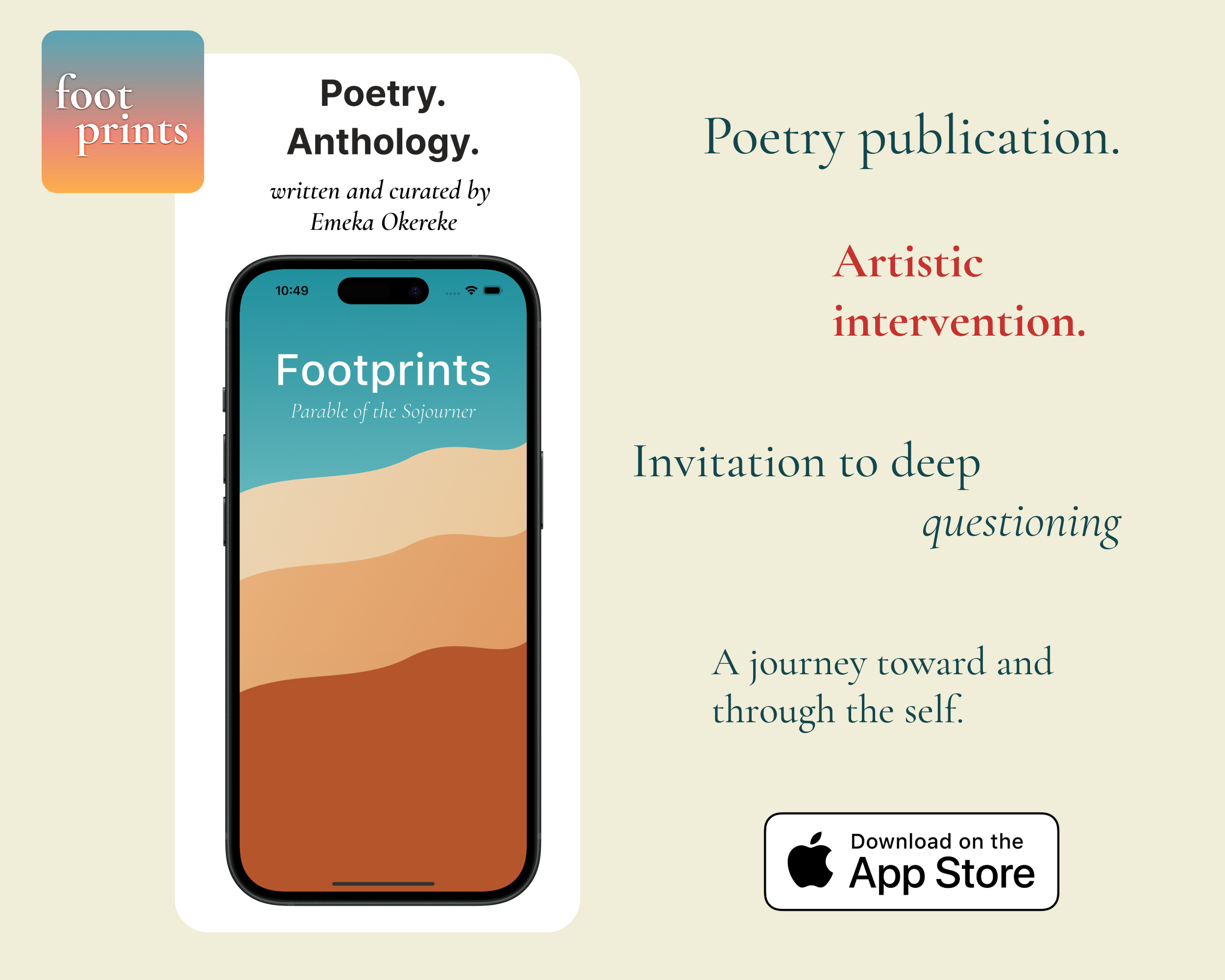 Footprints: Parable of the sojourner - Poetry Anthology and Artistic Intervention