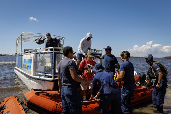 Image from Singles photos - U.S. Coast Guard rescue team evacuated residents...