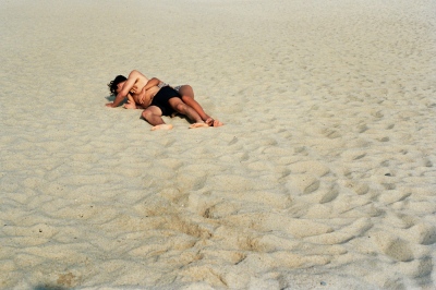Image from X: A Banner Year -  Jesse and Eva on the beach, Race Point, MA 
