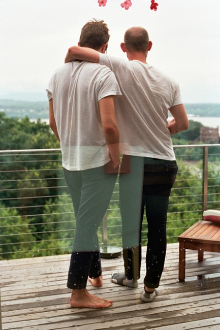 Image from A Banner Year -  Denis and Collin on the porch, Beacon, NY 